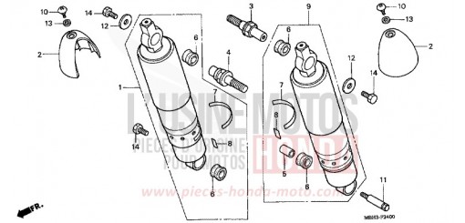 COUSSIN ARRIERE VT1100C3W de 1998